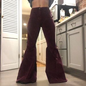 Super flared high wasted pants